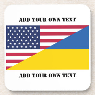 Amerikanische Unterstützung für die Ukraine Getränkeuntersetzer