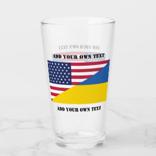 Amerikanische Unterstützung für die Ukraine Kissen Glas