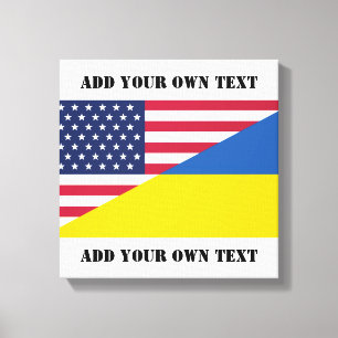 Amerikanische Unterstützung für die Ukraine Kissen Leinwanddruck