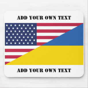 Amerikanische Unterstützung für die Ukraine Kissen Mousepad