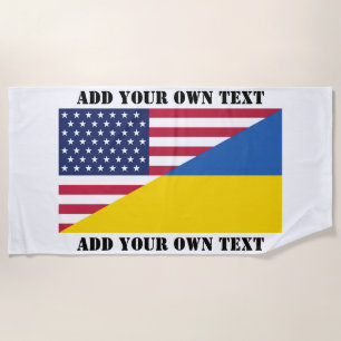 Amerikanische Unterstützung für die Ukraine Kissen Strandtuch