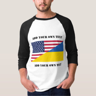 Amerikanische Unterstützung für die Ukraine Kissen T-Shirt