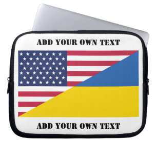 Amerikanische Unterstützung für die Ukraine Laptopschutzhülle