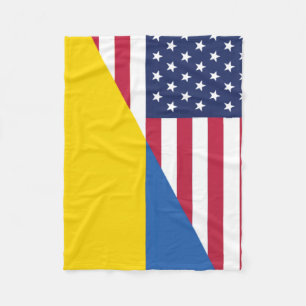 Amerikanische Unterstützung für die Ukraine Sherpa Fleecedecke