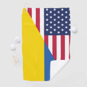 Amerikanische Unterstützung für die Ukraine Sherpa Golfhandtuch (Insitu)