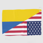 Amerikanische Unterstützung für die Ukraine Sherpa Golfhandtuch (Horizontal)