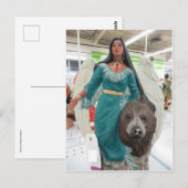 Amerikanische Ureinwohner Angel Postkarte (Vorne/Hinten)