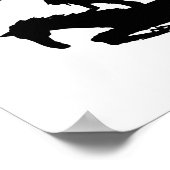 Amerikanische Ureinwohner auf Pferdefarbe zeichnen Poster (Ecke)