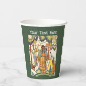 Amerikanische Ureinwohner bestickt Textilienwald g Pappbecher (Rückseite)