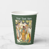 Amerikanische Ureinwohner bestickt Textilienwald g Pappbecher (Vorderseite)