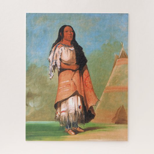 Amerikanische Ureinwohner Blackfoot Woman, George  Puzzle (Vertikal)