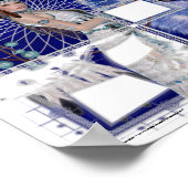 Amerikanische Ureinwohner & Blauer Wolf 2 Poster (Ecke)