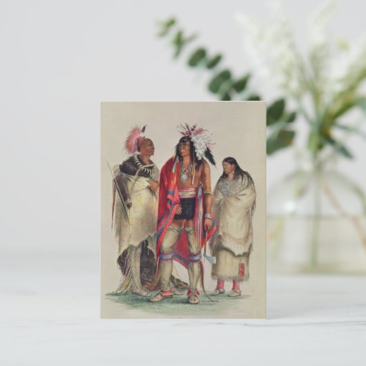 Amerikanische Ureinwohner, c.1832 Postkarte (Stehend Vorderseite)