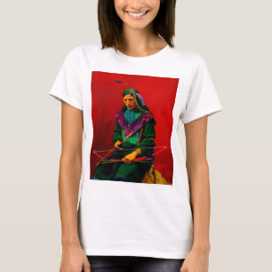 Amerikanische Ureinwohner Cherokee Pop Art T-Shirt