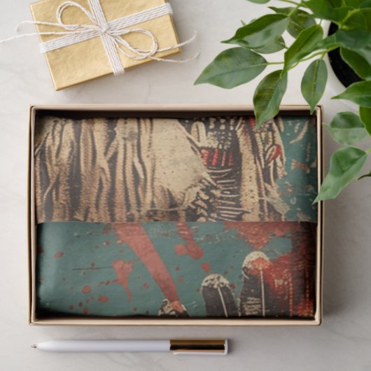 Amerikanische Ureinwohner Chief Decoupage Seidenpapier (Geschenk)