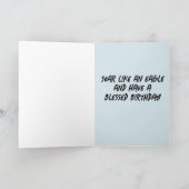 AMERIKANISCHE UREINWOHNER CHIEF FOTO GEBURTSTAG GR KARTE (Innenseite)