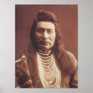 AMERIKANISCHE UREINWOHNER CHIEF HISTORISCHE FOTOGR POSTER