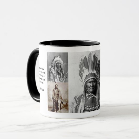 "Amerikanische Ureinwohner Chieftains" Kaffeezuber Tasse (Vorderseite Links)