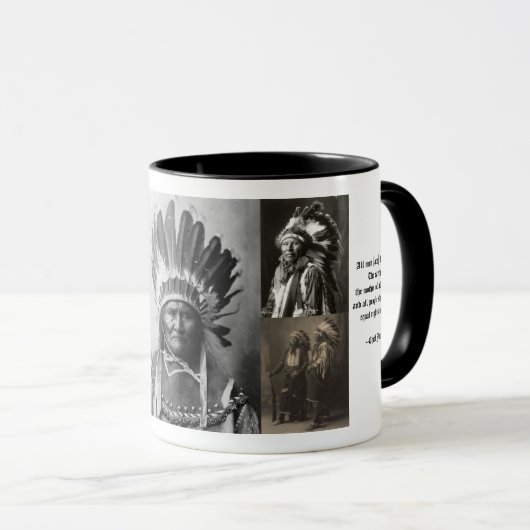 "Amerikanische Ureinwohner Chieftains" Kaffeezuber Tasse (VorderseiteRechts)