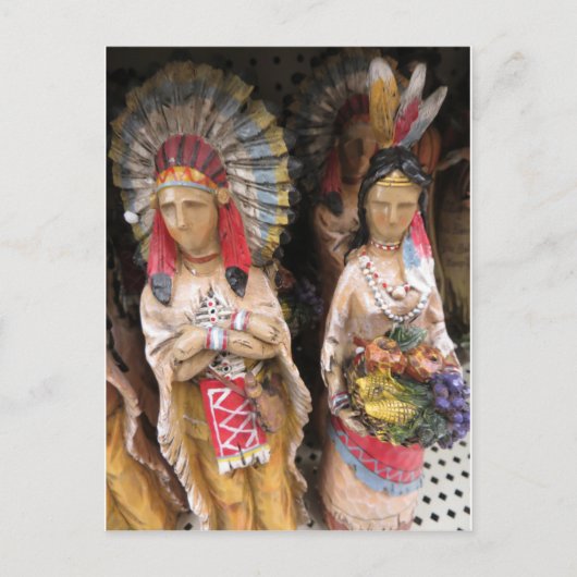 Amerikanische Ureinwohner Couple Postkarte (Vorderseite)