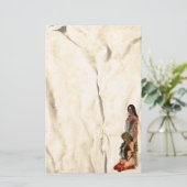 Amerikanische Ureinwohner Couple Stationery Briefpapier (Stehend Vorderseite)