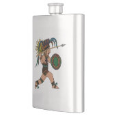 Amerikanische Ureinwohner des alten Kriegers Flachmann (Links)