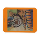 Amerikanische Ureinwohner des Nordwestens - Indisc Magnet (Horizontal)