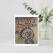 Amerikanische Ureinwohner des Nordwestens - Indisc Postkarte (Stehend Vorderseite)