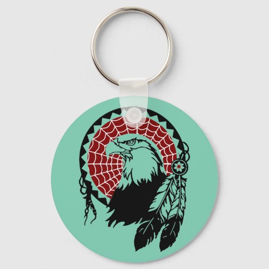 Amerikanische Ureinwohner Eagle Dreamcatcher Schlü Schlüsselanhänger (Vorderseite)
