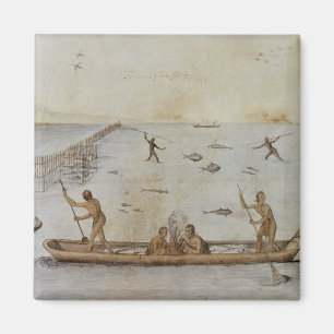 Amerikanische Ureinwohner Fischerei Magnet