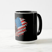 Amerikanische Ureinwohner Frau mit Adresse Tasse (VorderseiteRechts)