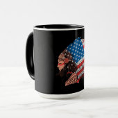 Amerikanische Ureinwohner Frau mit Adresse Tasse (Vorderseite Links)