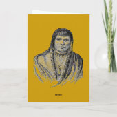 Amerikanische Ureinwohner Grußkarte Karte (Rückseite)