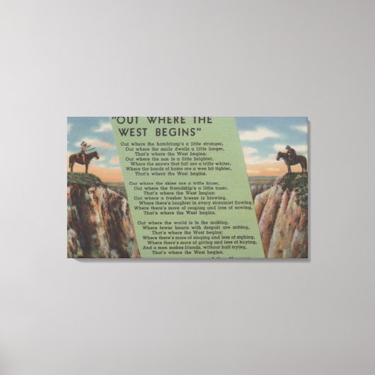 Amerikanische Ureinwohner im Nordwesten "Out where Leinwanddruck (Vorderseite)