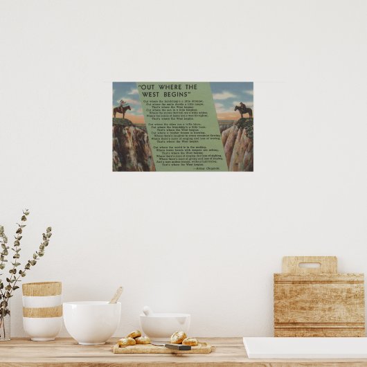 Amerikanische Ureinwohner im Nordwesten "Out where Poster (Küche)