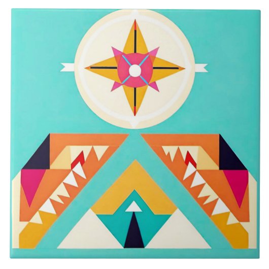 Amerikanische Ureinwohner im Südwesten des Stammes Fliese (Vorderseite)