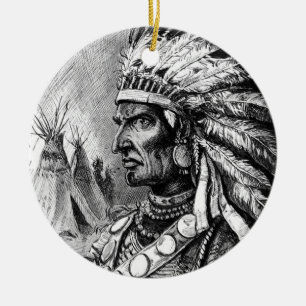 Amerikanische Ureinwohner Keramikornament