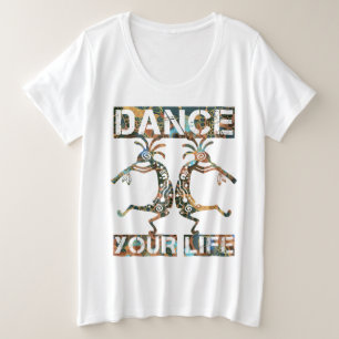 Amerikanische Ureinwohner Kokopelli - Dance Your L Große Größe T-Shirt