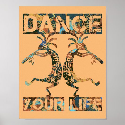 Amerikanische Ureinwohner Kokopelli - Dance Your L Poster (Vorne)