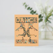 Amerikanische Ureinwohner Kokopelli - Dance Your L Postkarte (Stehend Vorderseite)