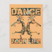 Amerikanische Ureinwohner Kokopelli - Dance Your L Postkarte (Vorderseite)