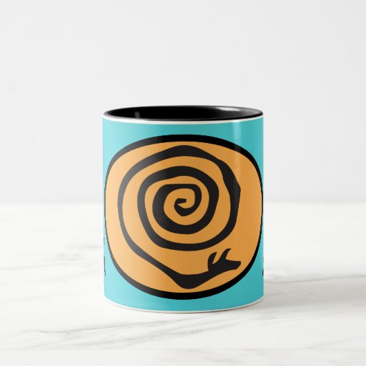 Amerikanische Ureinwohner Kokopelli Zwei-Tone-Kaff Zweifarbige Tasse (Mittel)