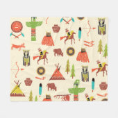 Amerikanische Ureinwohner: Kulturgeschichte Fleecedecke (Vorderseite (Horizontal))