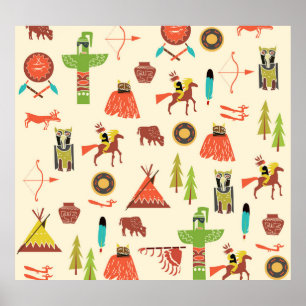 Amerikanische Ureinwohner: Kulturgeschichte Poster