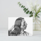 AMERIKANISCHE UREINWOHNER MAN PROFILE Postkarten (Stehend Vorderseite)