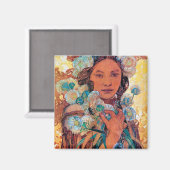 Amerikanische Ureinwohner, Mucha Magnet (Vorderseite/Rückseite)