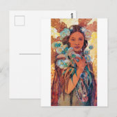 Amerikanische Ureinwohner, Mucha Postkarte (Vorne/Hinten)