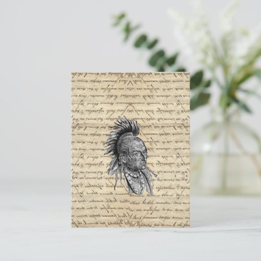 amerikanische Ureinwohner Postkarte (Stehend Vorderseite)