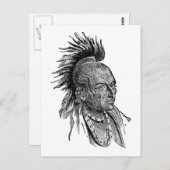 Amerikanische Ureinwohner Postkarte (Vorne/Hinten)