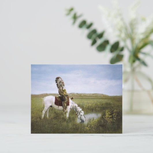 amerikanische Ureinwohner Postkarte (Stehend Vorderseite)